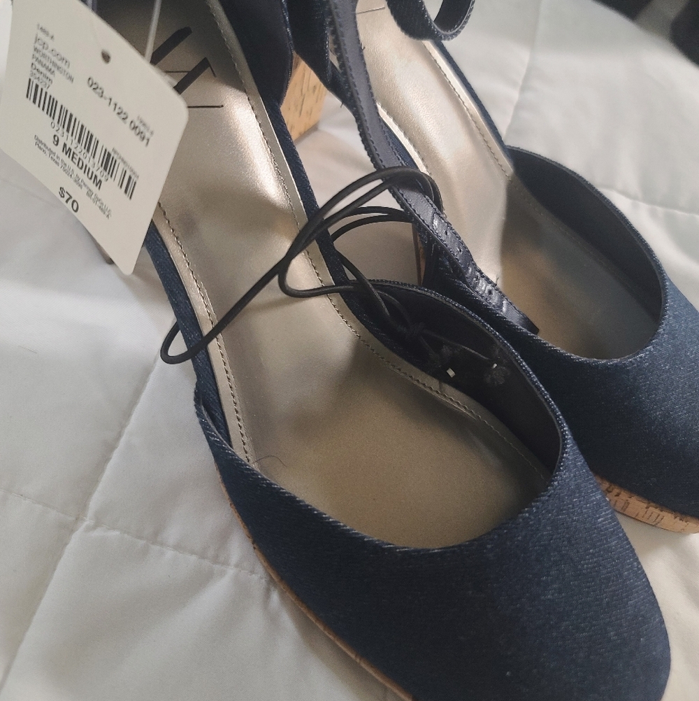 Stylish Navy Women's Heels Worthington Ladies Shoes New